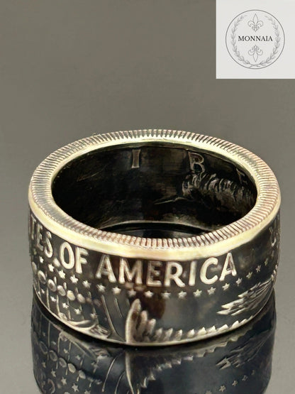 Bague pièce de monnaie Half Dollar (alliage d'argent 400/1000) MONNAIA