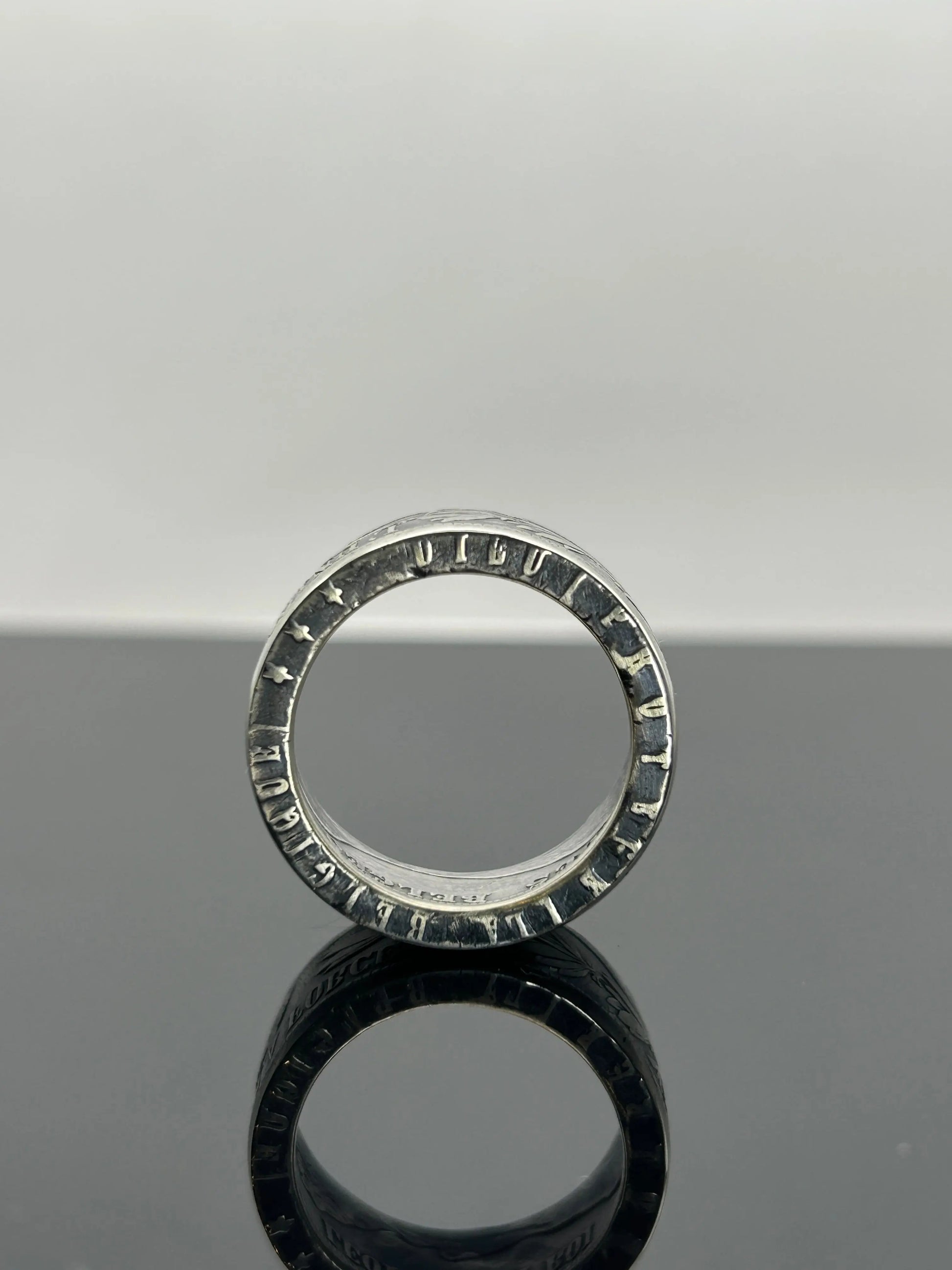 Bague pièce de monnaie LÉOPOLD II en argent massif MONNAIA