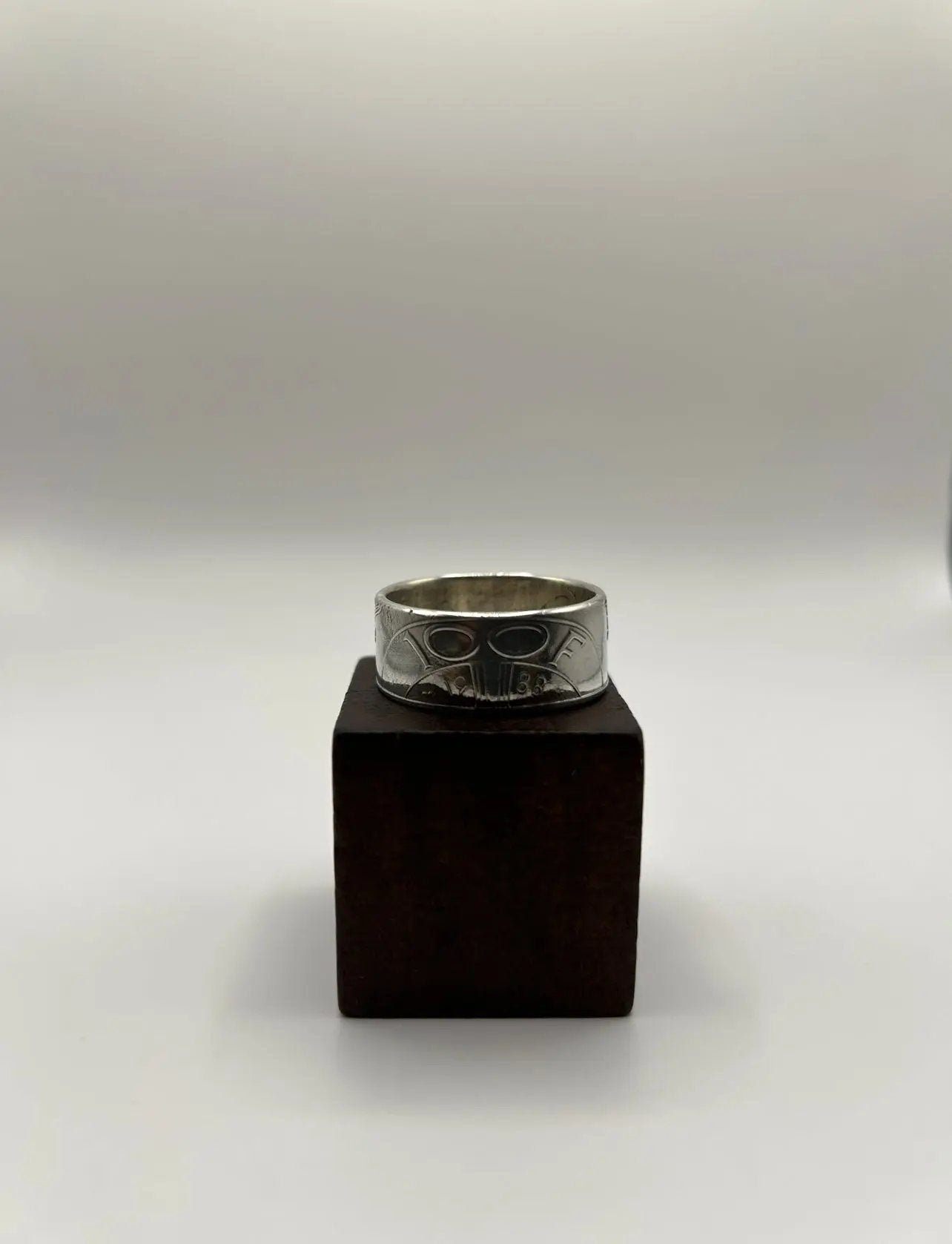 Bague pièce de monnaie LIBERTÉ en argent massif MONNAIA
