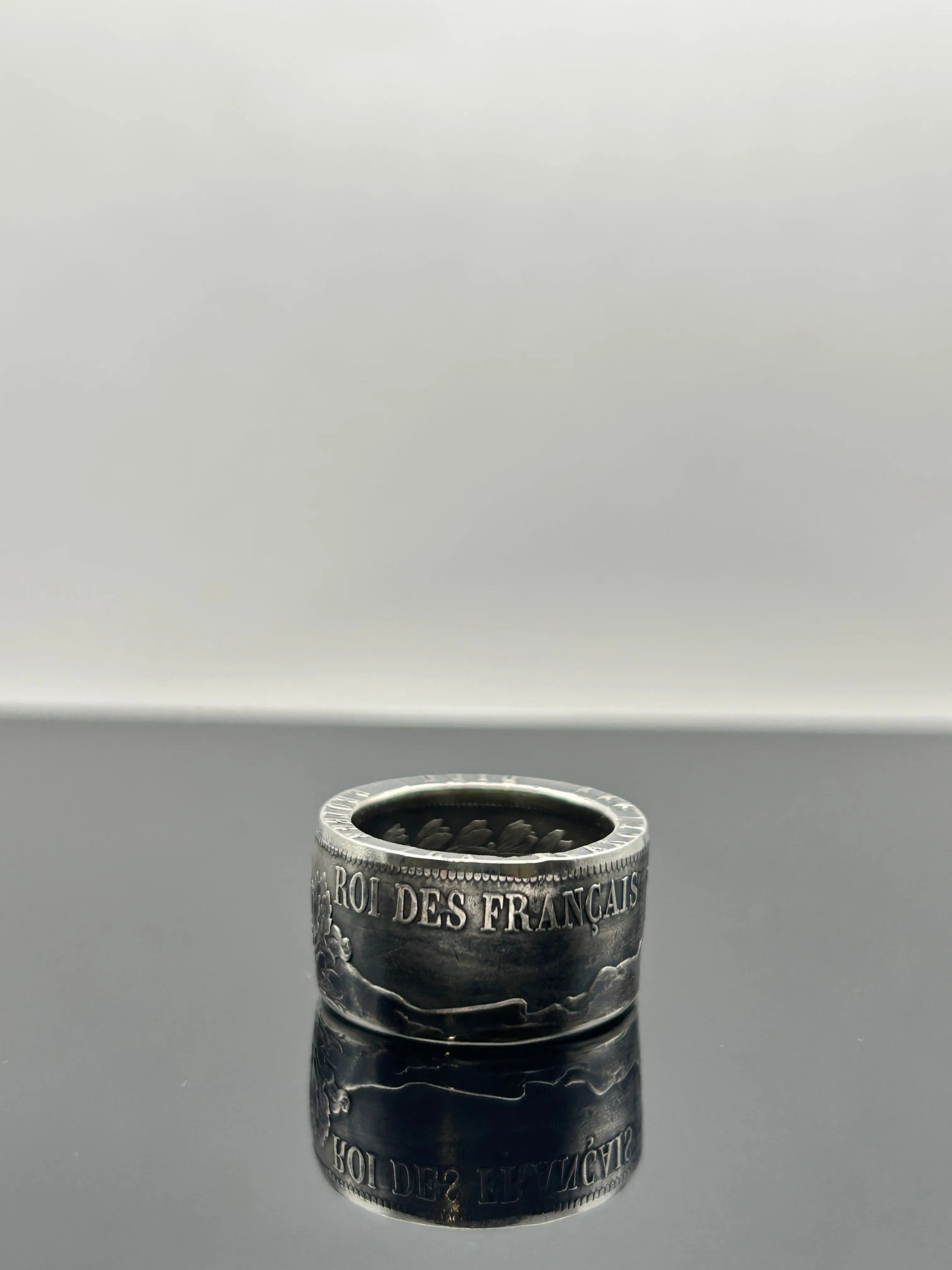 Bague pièce de monnaie LOUIS PHILIPPE Ier en argent massif MONNAIA