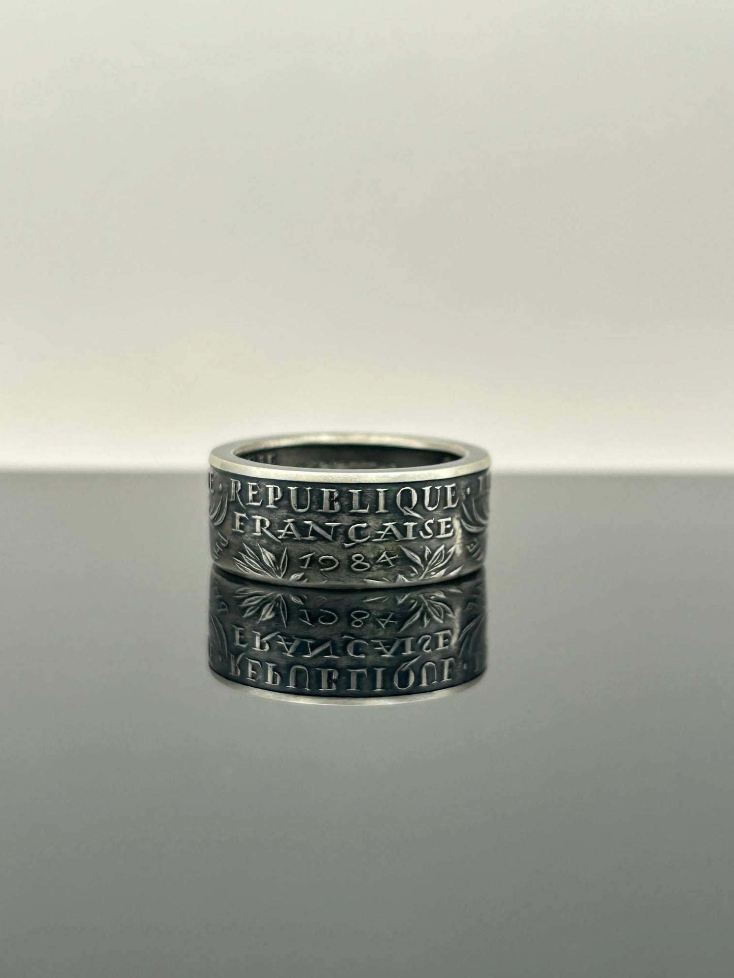 Bague pièce de monnaie Marie Curie en argent massif MONNAIA