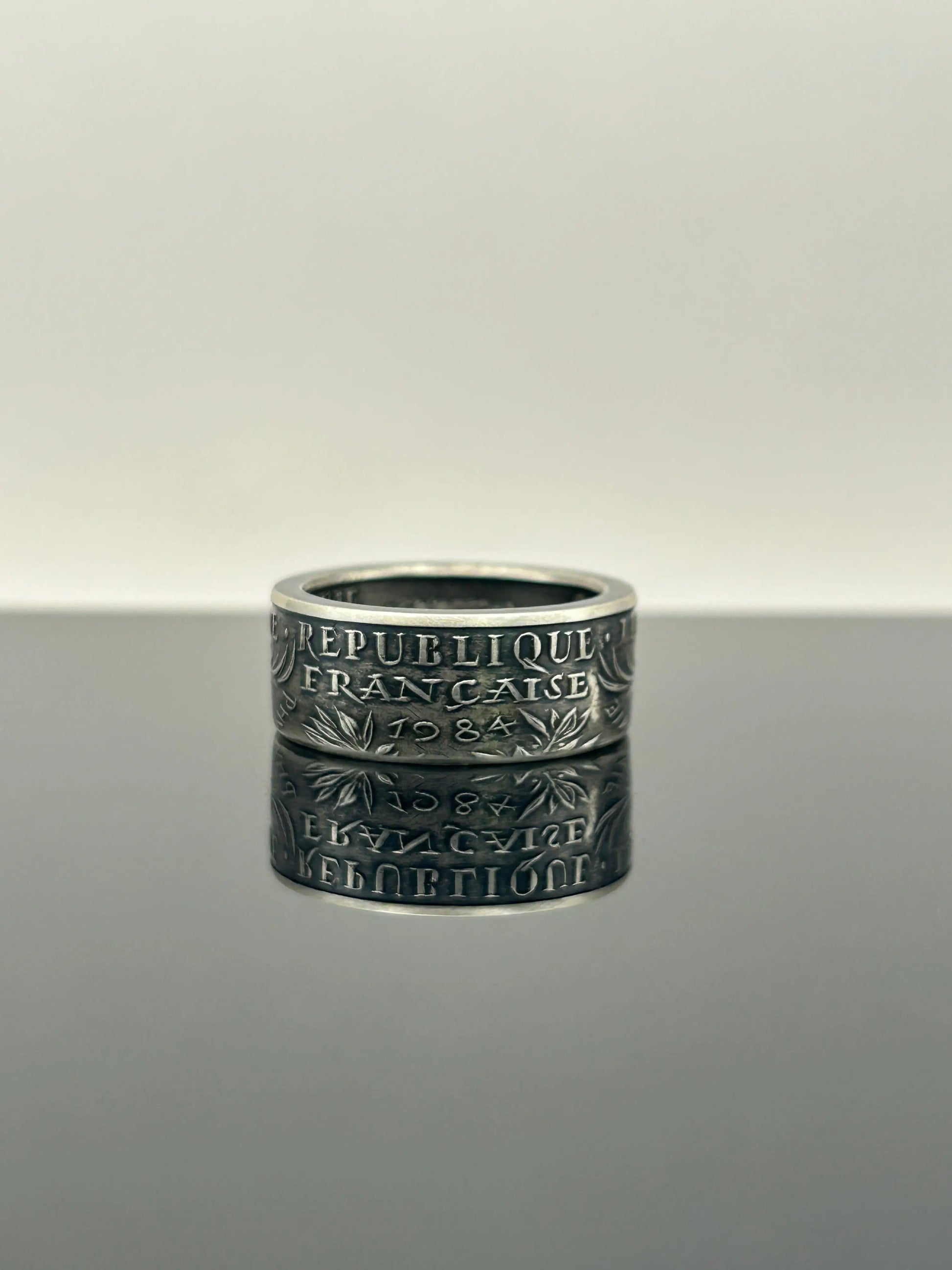 Bague pièce de monnaie Marie Curie en argent massif MONNAIA