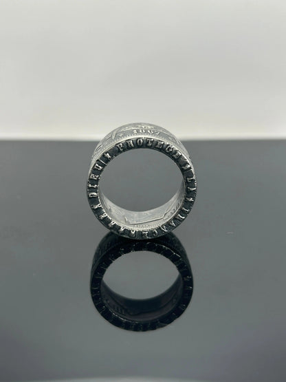 Bague pièce de monnaie NAPOLÉON III en argent massif MONNAIA