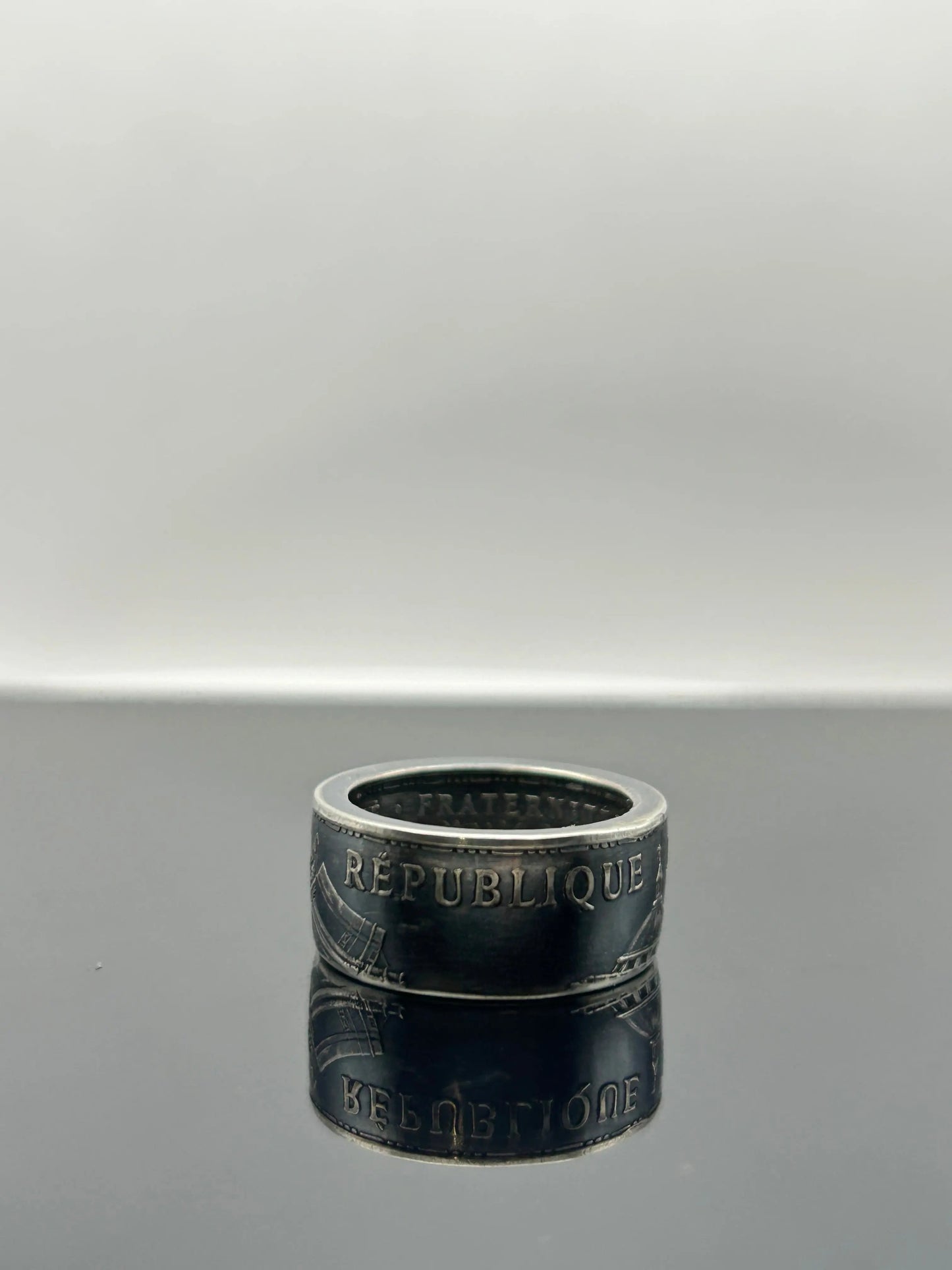 Bague pièce de monnaie PANTHÉON en argent massif MONNAIA