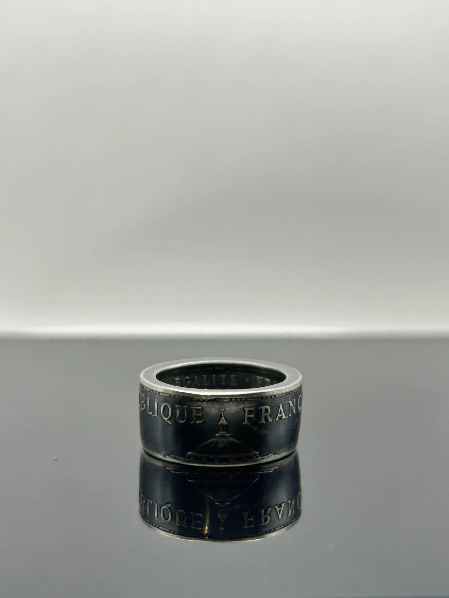 Bague pièce de monnaie PANTHÉON en argent massif MONNAIA