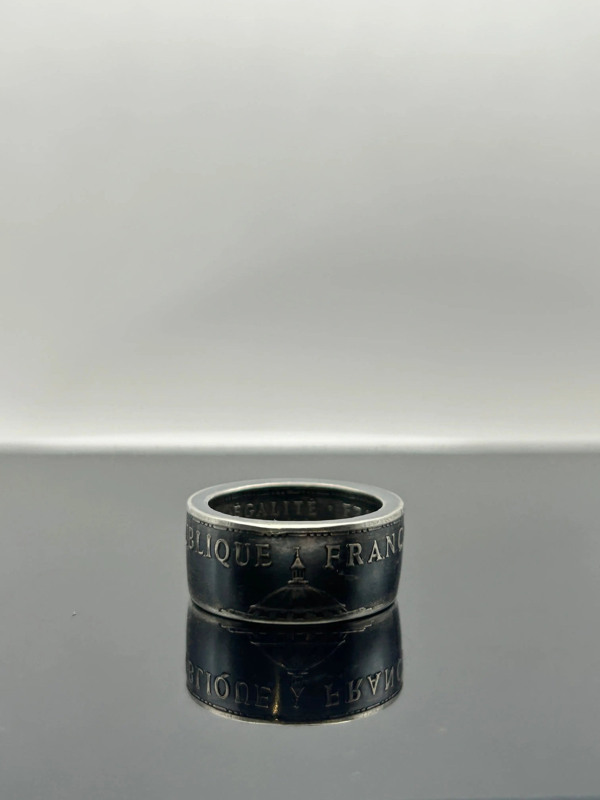 Bague pièce de monnaie PANTHÉON en argent massif MONNAIA