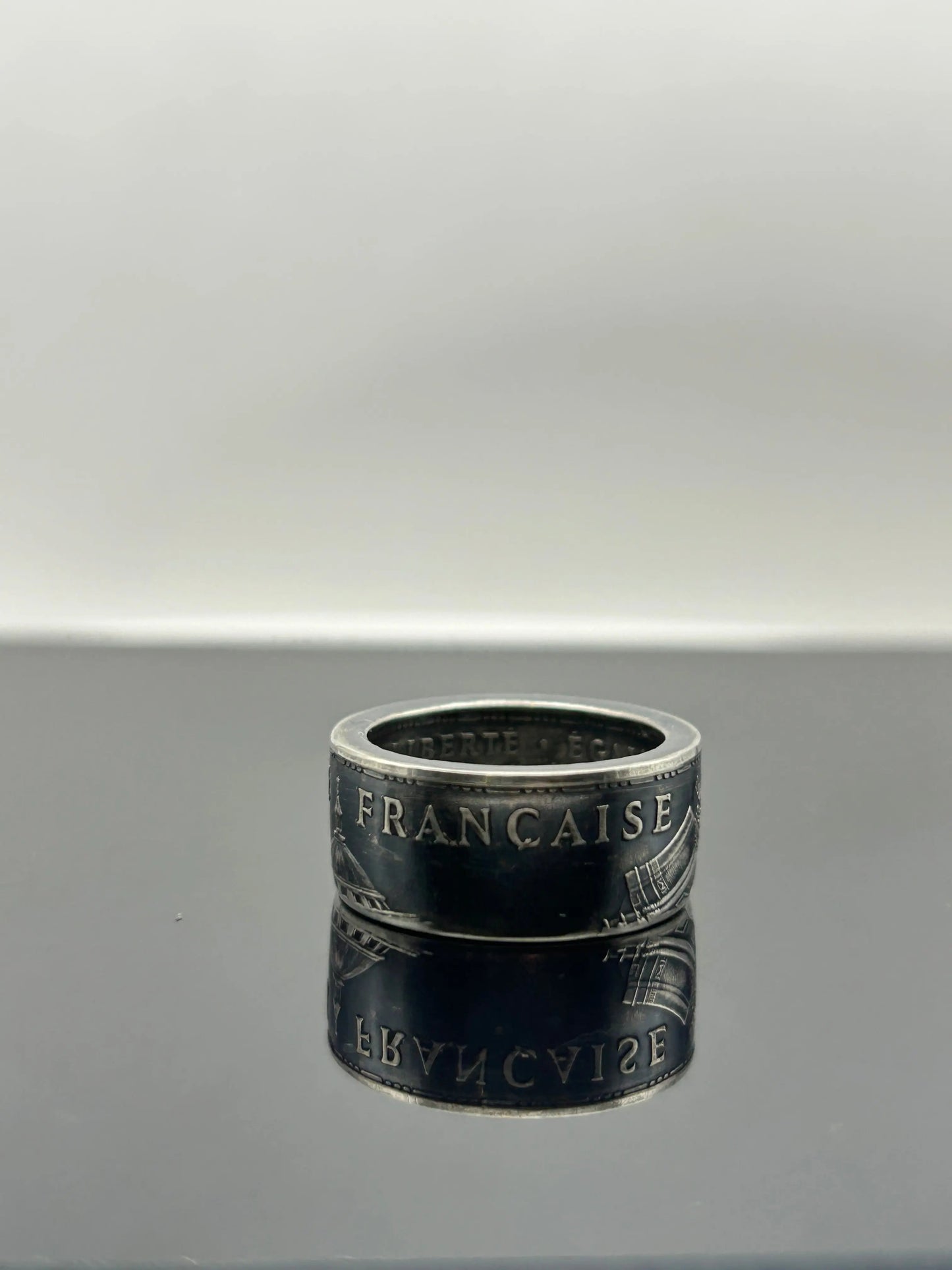Bague pièce de monnaie PANTHÉON en argent massif MONNAIA