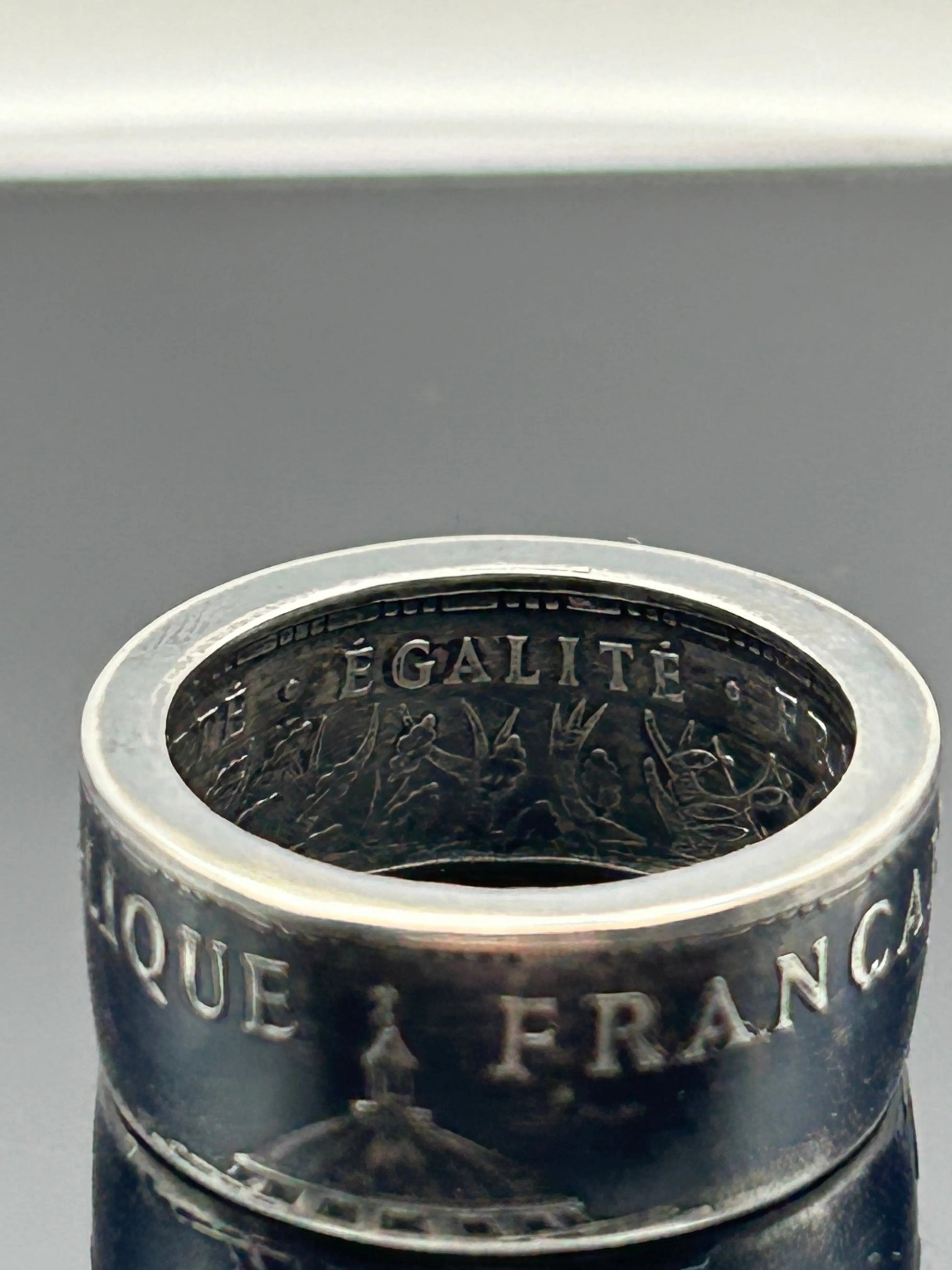 Bague pièce de monnaie PANTHÉON en argent massif MONNAIA