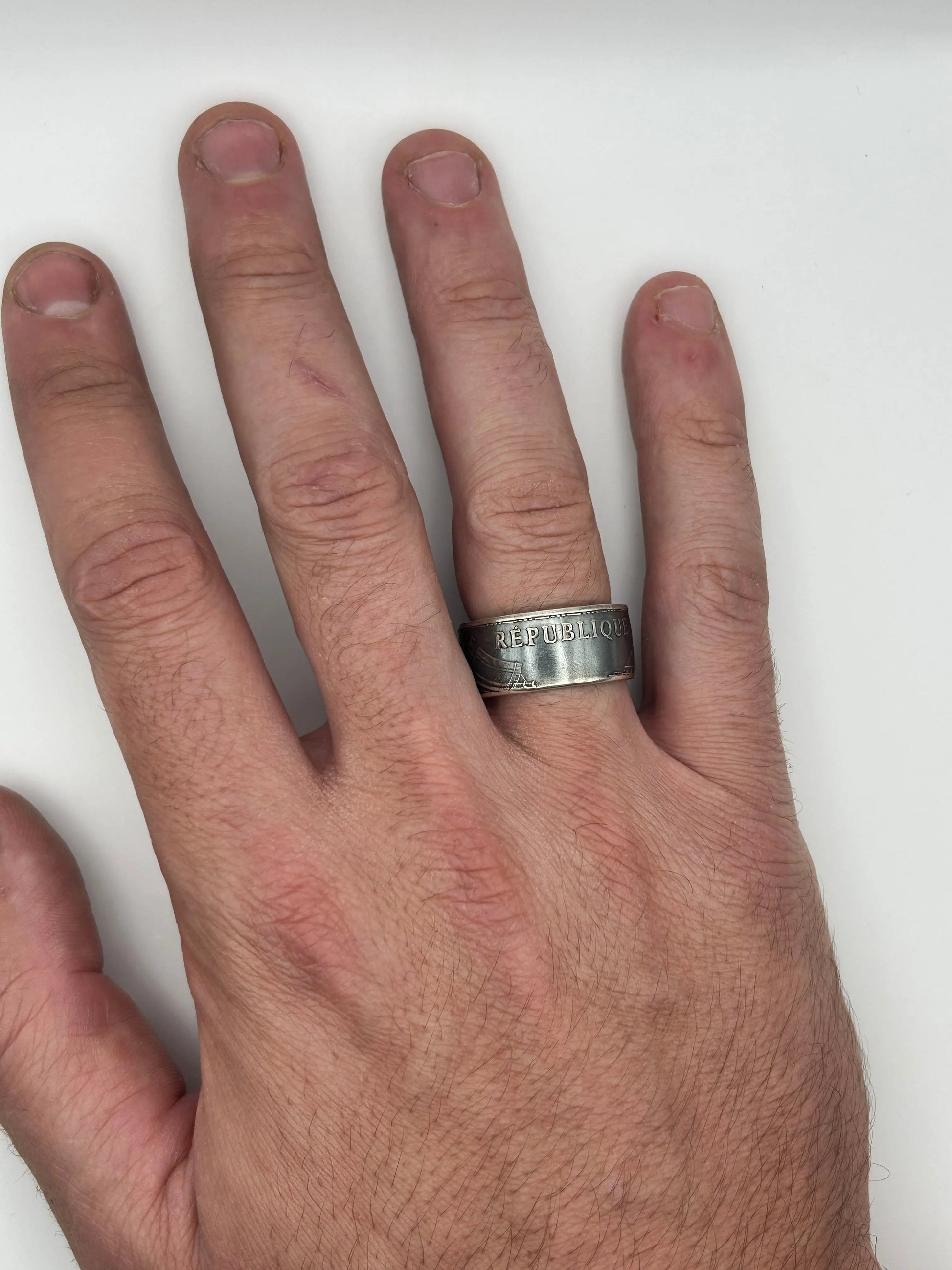 Bague pièce de monnaie PANTHÉON en argent massif MONNAIA