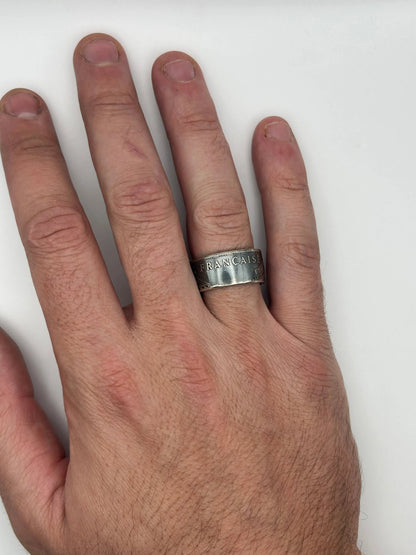 Bague pièce de monnaie PANTHÉON en argent massif MONNAIA