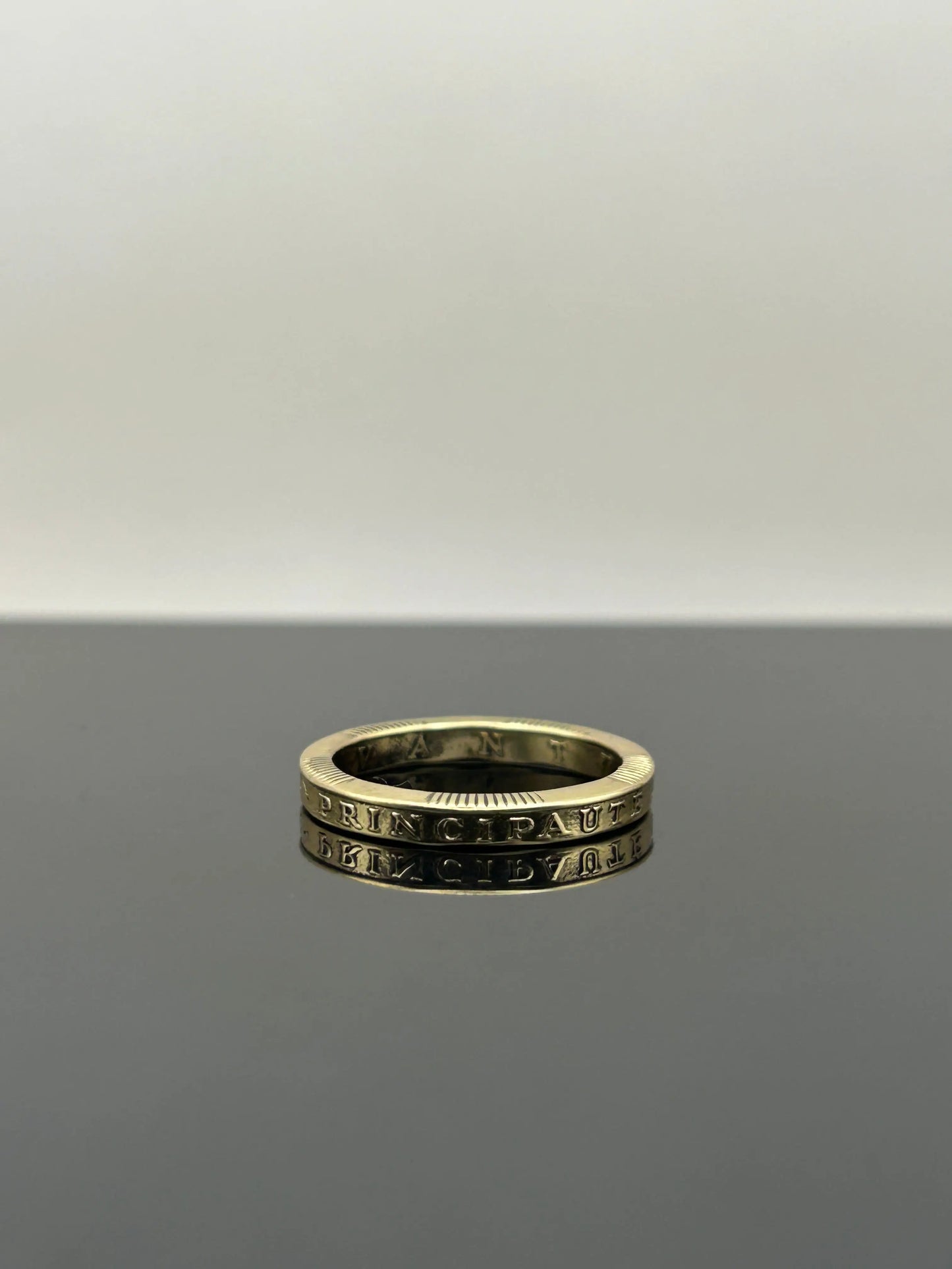 Bague pièce de monnaie Principauté de Monaco MONNAIA