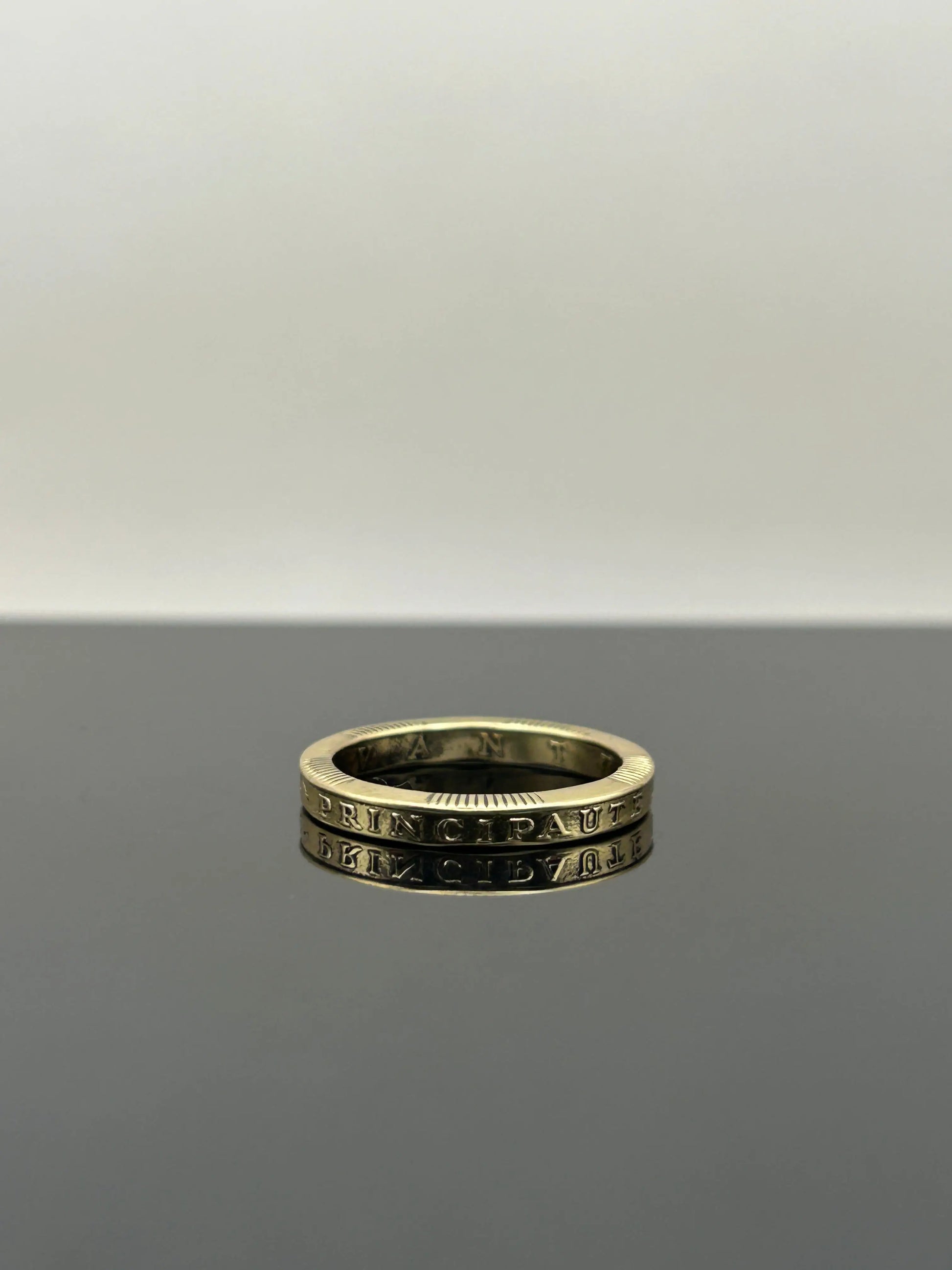 Bague pièce de monnaie Principauté de Monaco MONNAIA