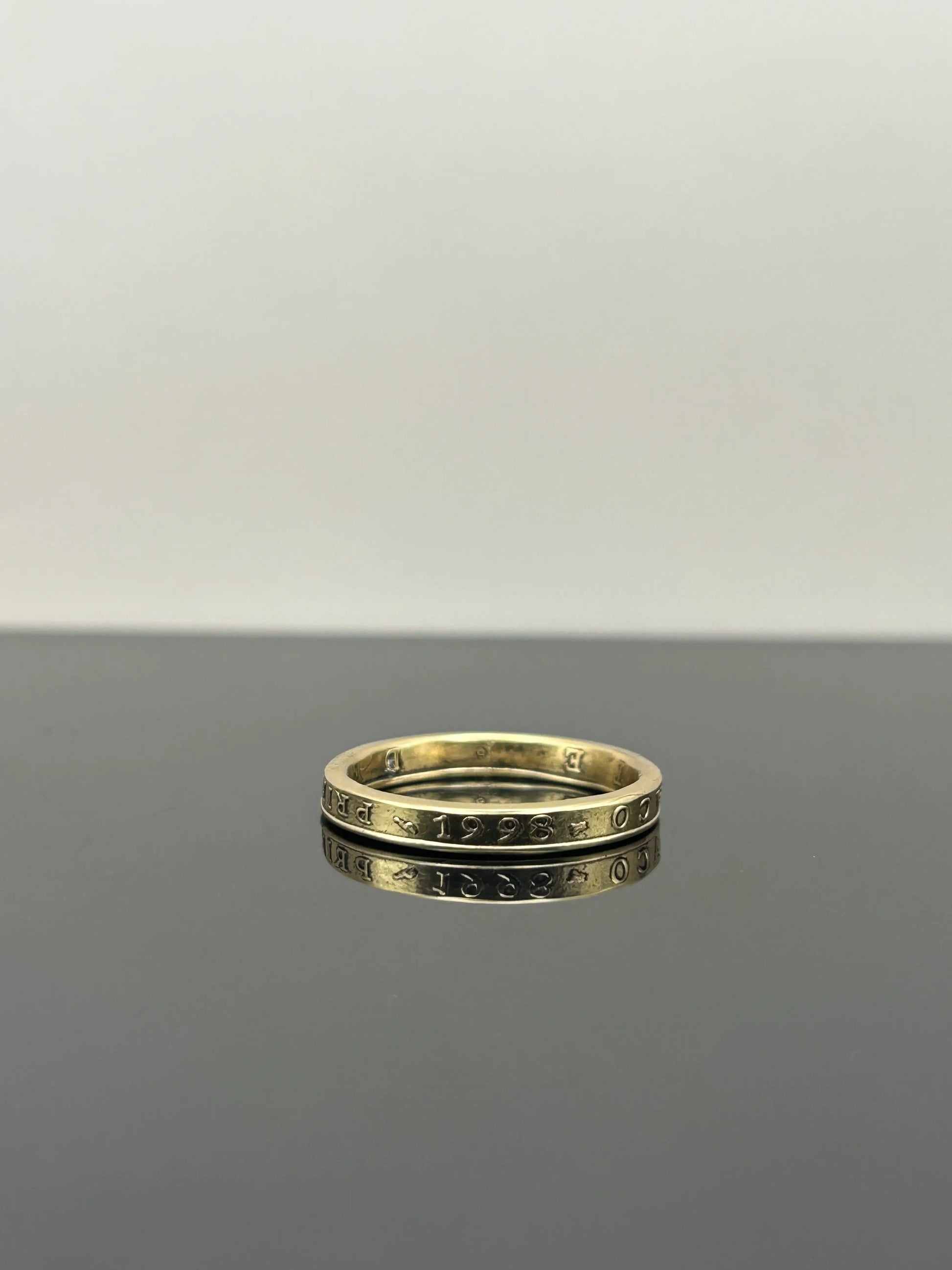 Bague pièce de monnaie Principauté de Monaco MONNAIA