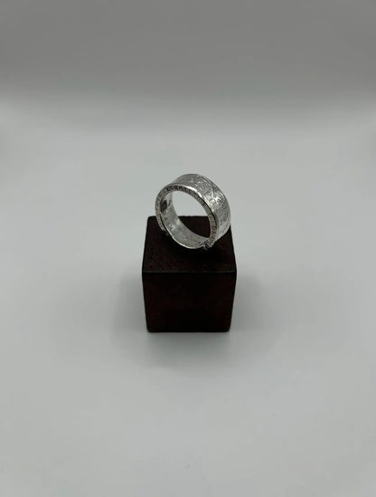 Bague pièce de monnaie SEMEUSE en argent massif MONNAIA