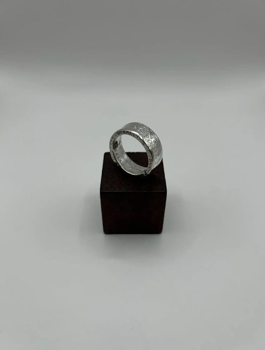 Bague pièce de monnaie SEMEUSE en argent massif MONNAIA