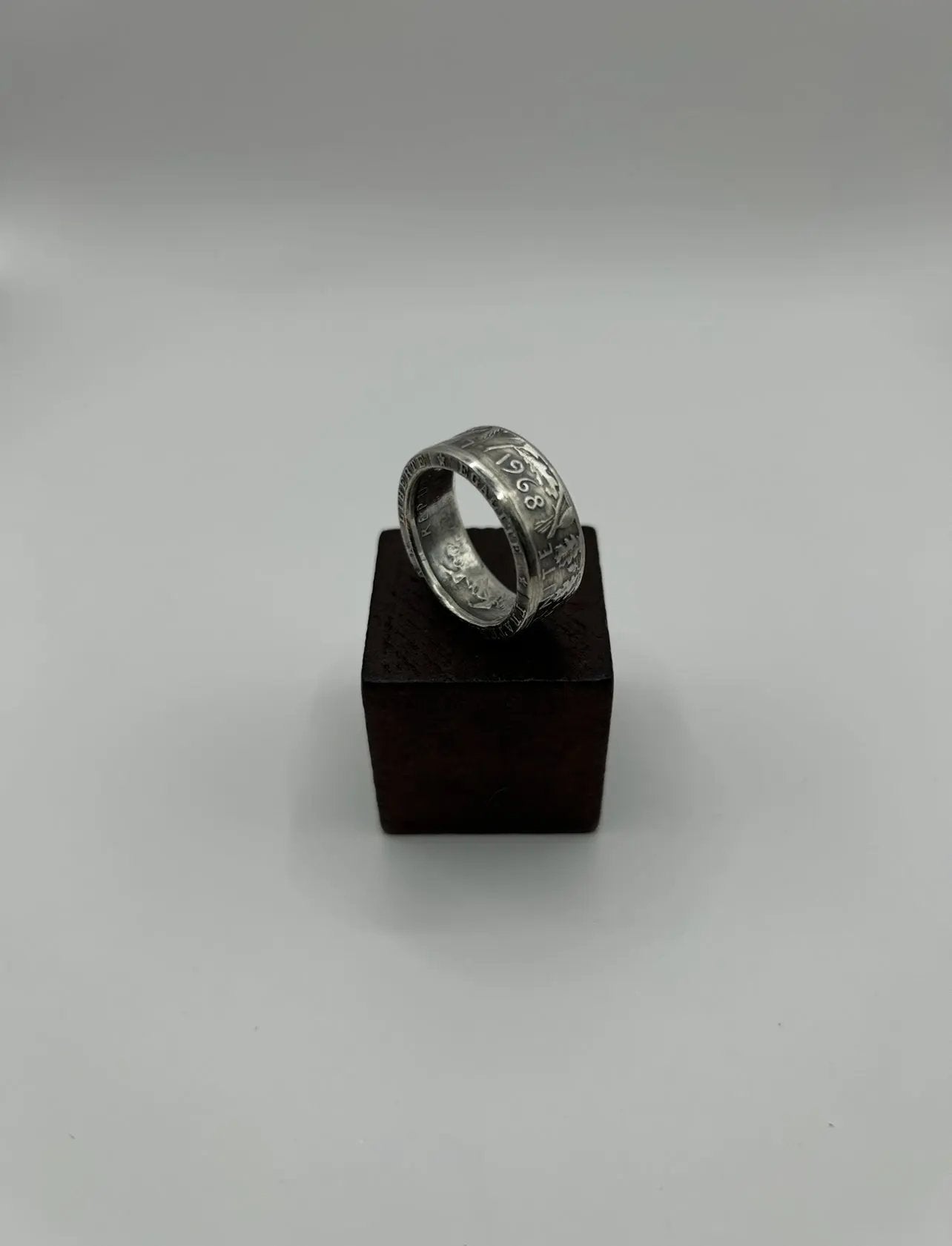 Bague pièce de monnaie SEMEUSE en argent massif MONNAIA