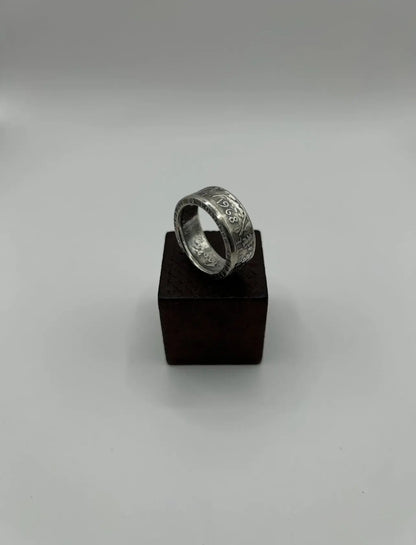 Bague pièce de monnaie SEMEUSE en argent massif MONNAIA