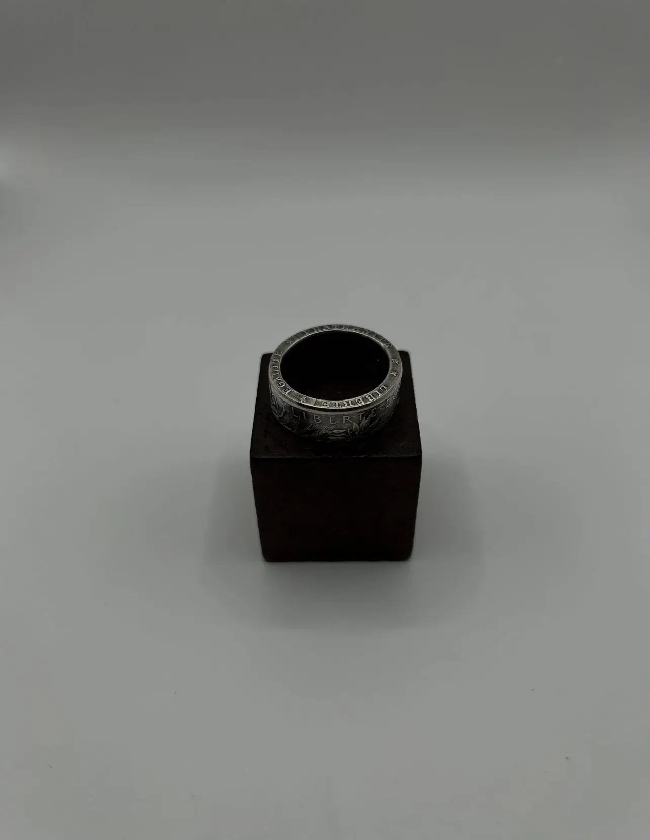 Bague pièce de monnaie SEMEUSE en argent massif MONNAIA