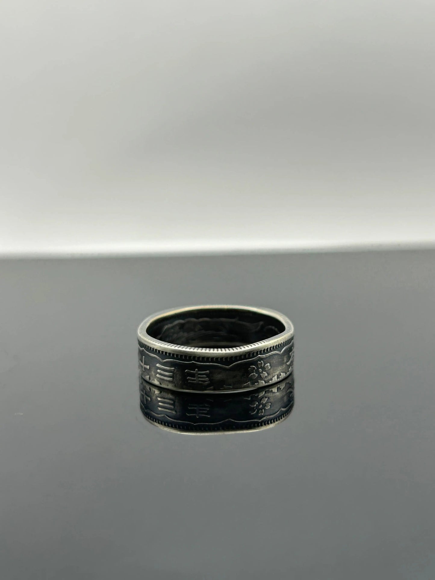 Bague pièce de monnaie SEN JAPONAIS (alliage d'argent 720%) MONNAIA