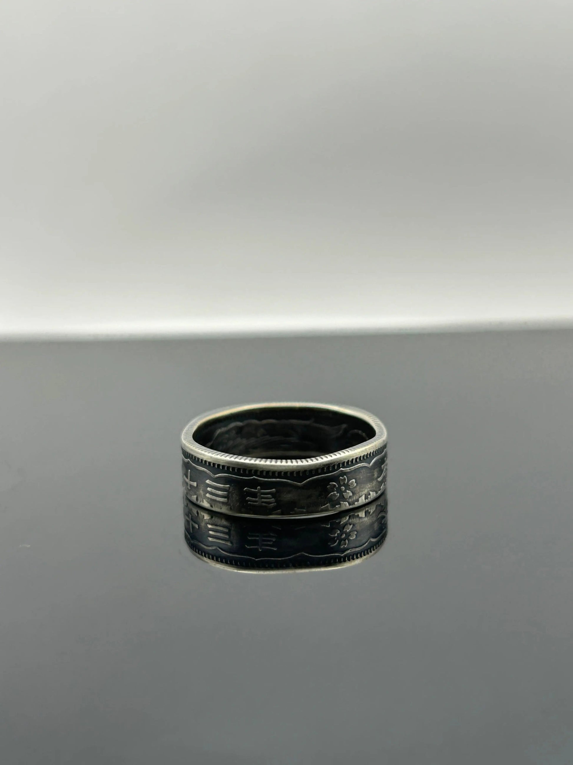 Bague pièce de monnaie SEN JAPONAIS (alliage d'argent 720%) MONNAIA