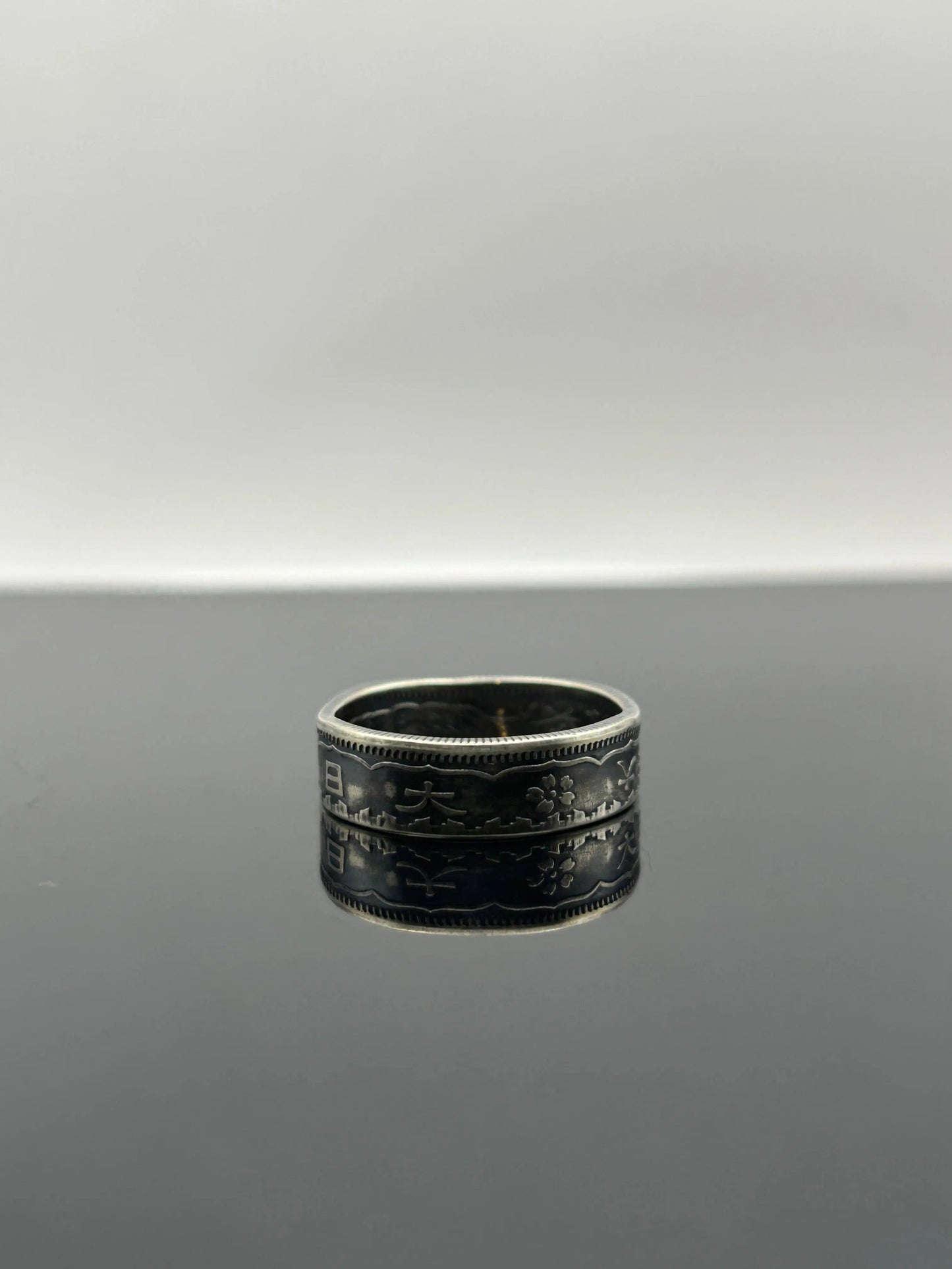 Bague pièce de monnaie SEN JAPONAIS (alliage d'argent 720%) MONNAIA