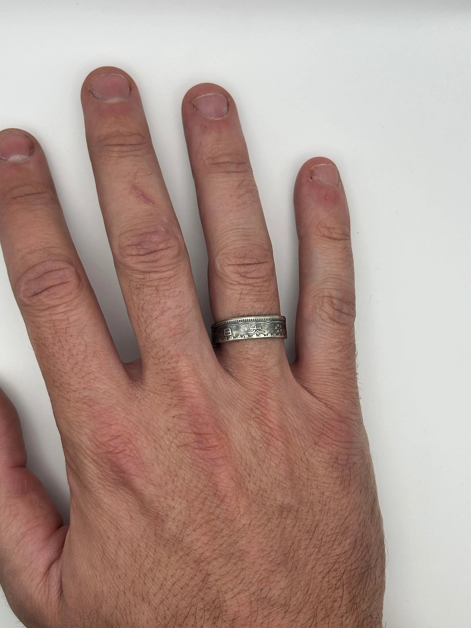 Bague pièce de monnaie SEN JAPONAIS (alliage d'argent 720%) MONNAIA