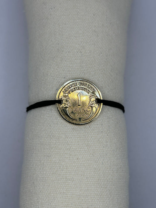 Bracelet en pièce de monnaie 1 franc Morlon MONNAIA