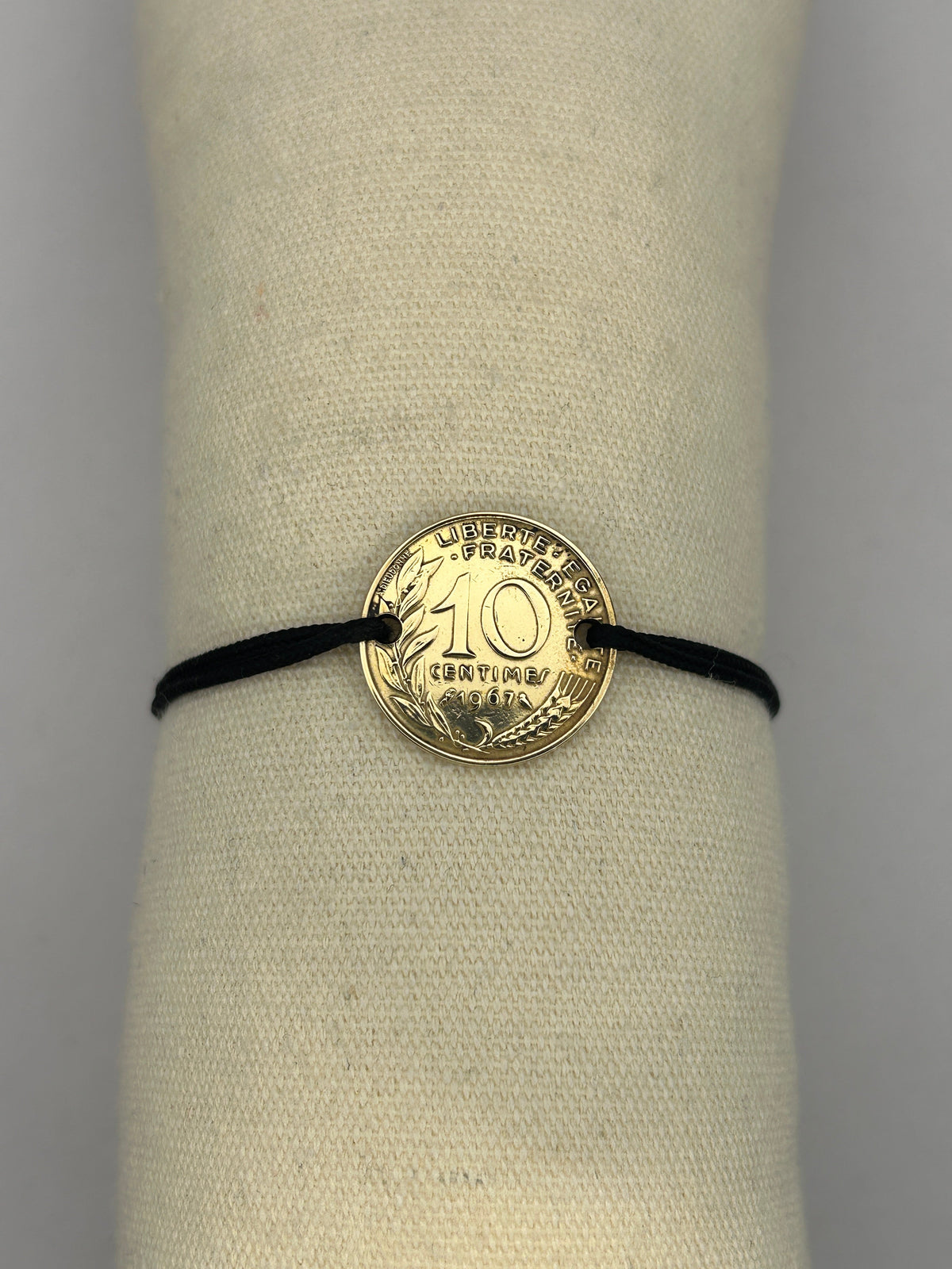 Bracelet en pièce de monnaie 10 centimes Marianne MONNAIA
