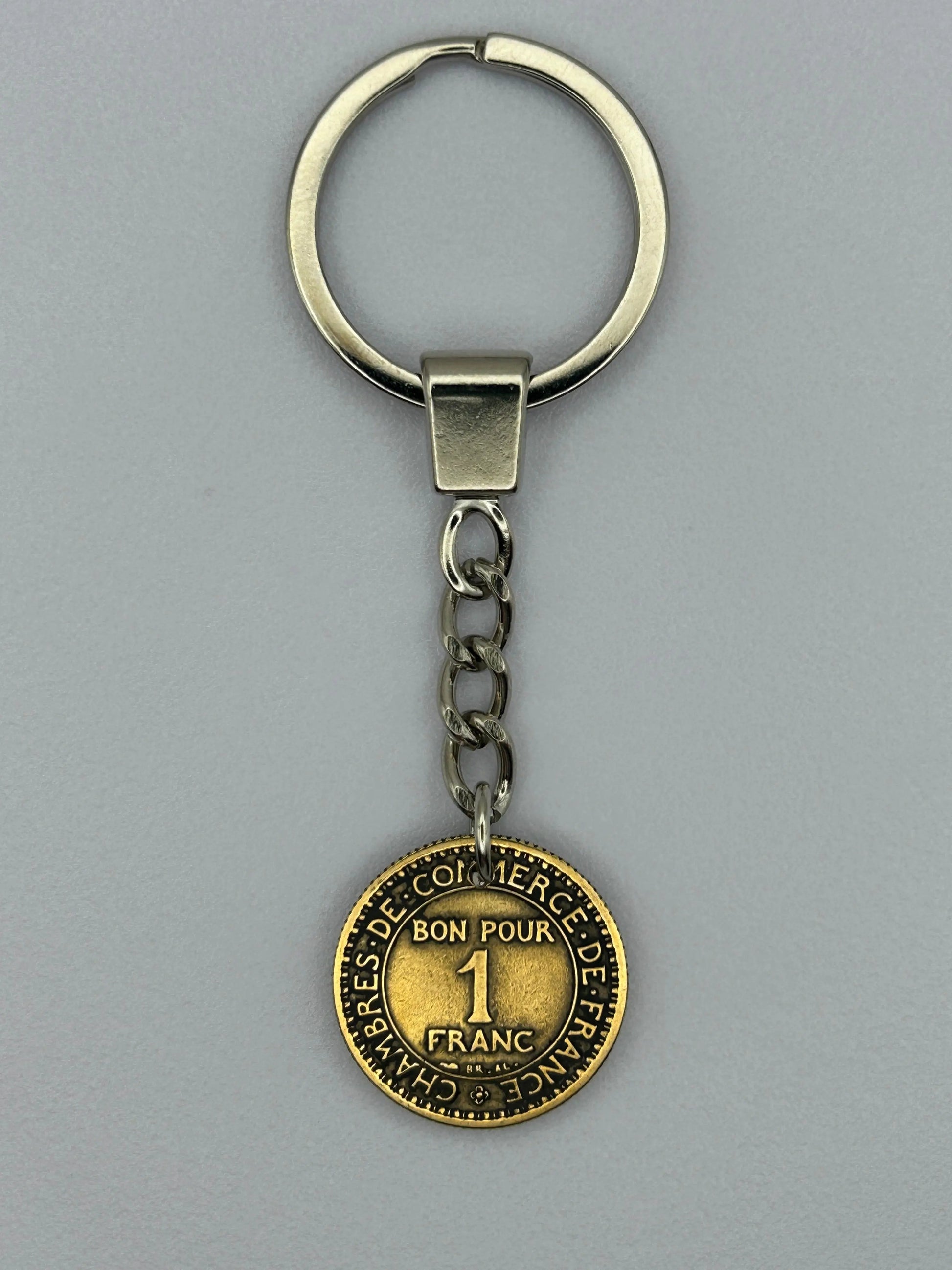 Porte-clés en pièce de monnaie – 1 franc Chambre de Commerce MONNAIA