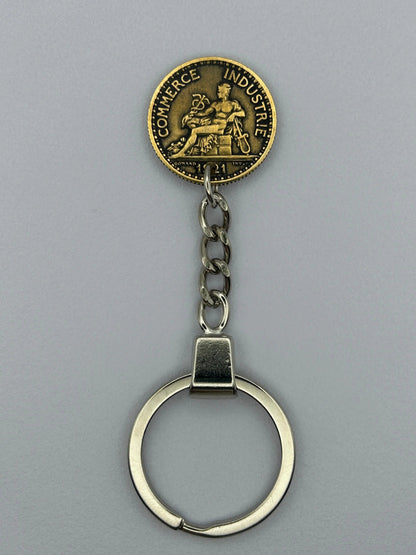 Porte-clés-en-pièce de monnaie – 1 franc Chambre de Commerce MONNAIA