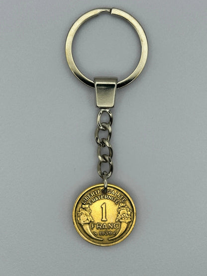 Porte-clés en pièce de monnaie – 1 franc Morlon MONNAIA