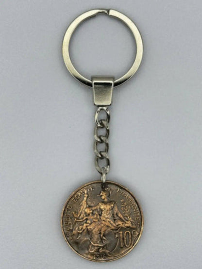 porte-clés en pièce de monnaie