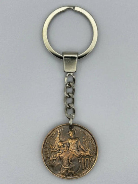 porte-clés en pièce de monnaie