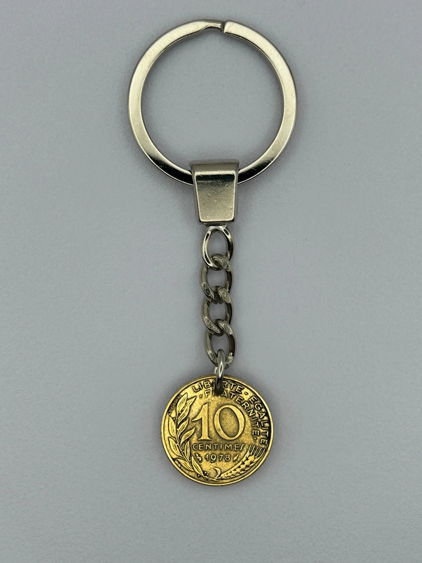 Porte-clés en pièce de monnaie – 10 centimes Marianne MONNAIA