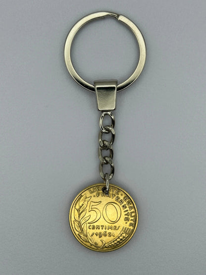 Porte-clés en pièce de monnaie – 50 centimes Marianne MONNAIA