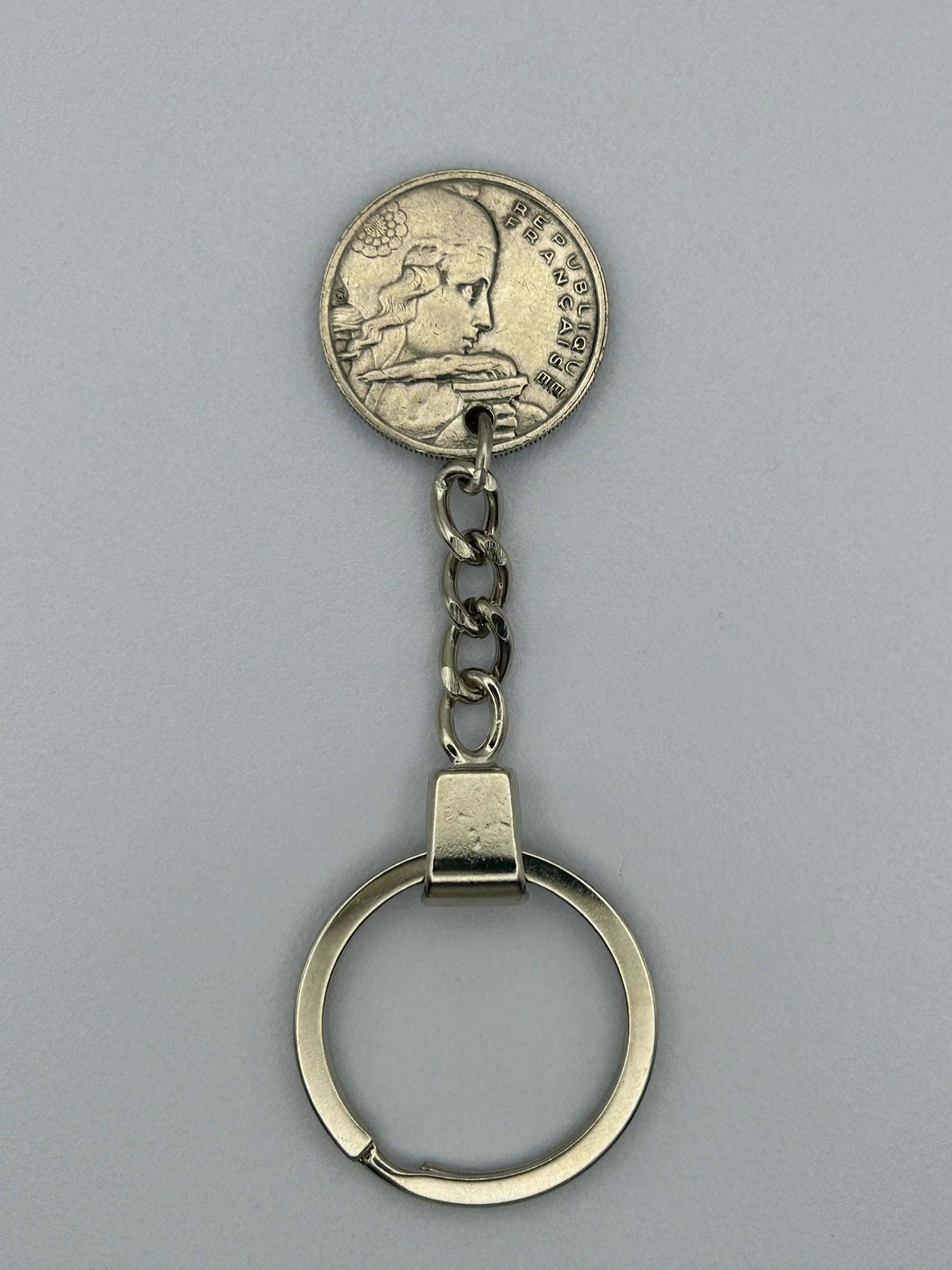 Porte-clés en pièce de monnaie 100 francs Cochet fait main et original